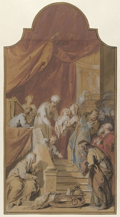 De Opdracht in de tempel by Jacob de Wit