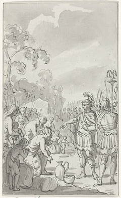 De Saliërs in Batavië onderwerpen zich aan keizer Julianus, 358 by Jacobus Buys