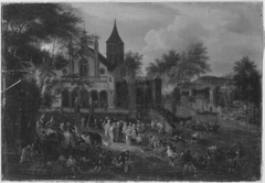 Der Kirchplatz by Pieter Bout