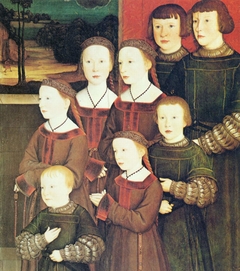 Diptyque Rehlinger : Les huit enfants de Konrad Rehlinger by Bernhard Strigel