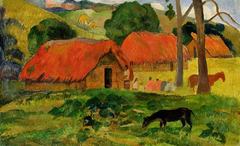 Dog in Front of the Hut, Tahiti by Paul Gauguin