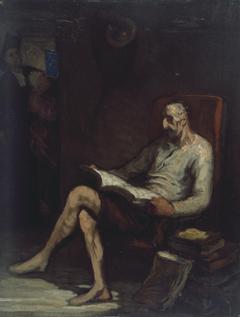 Don Quixote reading by Honoré Daumier