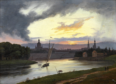 Dresden at Sunset by Knud Baade