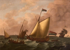 Dutch Ships going before the Wind by John Cleveley the Elder