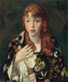 Edna Smith in a Japanese Wrap by Robert Henri