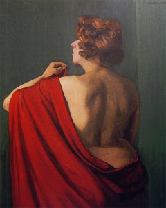 Femme au châle rouge by Félix Vallotton