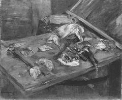 Fleischstillleben by Max Liebermann