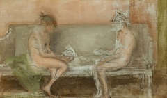 Flesh Colour and Silver: The Card Players by James McNeill Whistler