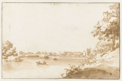 Gezicht op de Gouwe by Jan de Bisschop