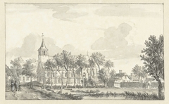 Gezicht op de kerk te Hoog Blokland by Jan de Beijer