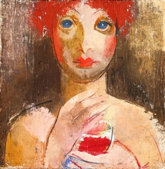 Girl with a Glass by Vilmos Aba-Novák