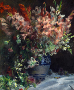 Gladioli in a Vase by Auguste Renoir