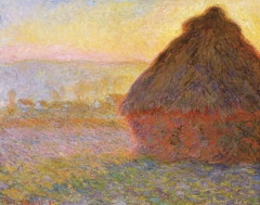 Grainstack. (Sunset.) by Claude Monet