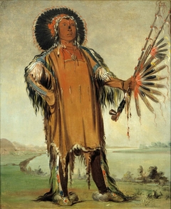 Ha-na-tá-nu-maúk, Wolf Chief, Head Chief of the Tribe by George Catlin