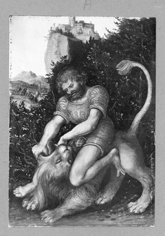 Herkules and the lion by Lucas Cranach the Elder