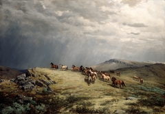 Horses in the Mountains by Peter Nicolai Arbo