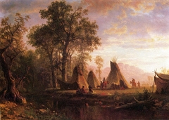 Indian Encampment, Late Afternoon by Albert Bierstadt