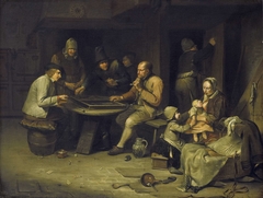 Inn with Trictrac Players by Egbert van Heemskerck I