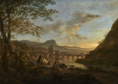 Italiaans landschap met Ponte Molle by Jan Both