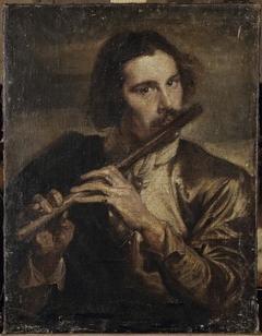 Itinerant flute player by Anonymous