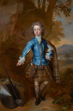 John Campbell, 3rd Earl of Breadalbane, 1696 - 1782. (as a child in highland costume) by Charles Jervas