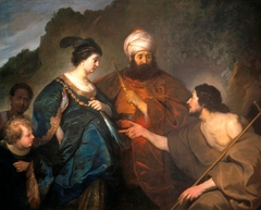 John the Baptist reproaches Herod Antipas and Herodias by Jacob Adriaensz Backer