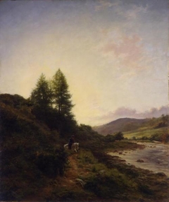 Joseph Farquharson - On the Dee near Woodend - ABDAG002552 by Joseph Farquharson