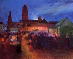 July 14th Firevorks at Bourg-de-Batz by Ferdinand du Puigaudeau