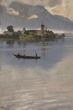 Kahnfahrt auf dem Chiemsee vor der Fraueninsel. by Karl Raupp