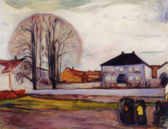 Kiøsterudgården in Åsgårdstrand by Edvard Munch