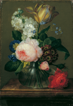 Kleines Blumenstillleben by Johann Baptist Drechsler