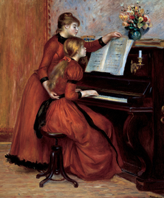 La Leçon de piano by Auguste Renoir