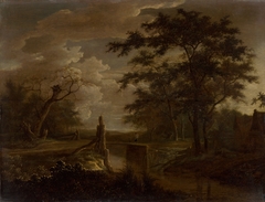 Landscape with River and Bridge by Adriaen Hendriksz Verboom