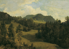 Landschaft bei Miesenbach by Friedrich Gauermann