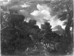 Landschaft mit Christus und den Emmaus-Jüngern (Umkreis) by Gaspard Dughet