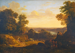 Landschaft mit Nemi-See by Jacob Philipp Hackert