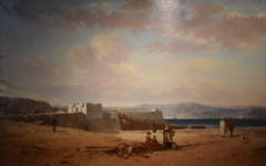 Le pharo à Marseille, vue prise du palais impérial by Philippe-Auguste Jeanron