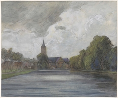 Loenen aan de Vecht, over het water gezien by Frans Smissaert