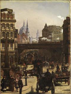 Ludgate Hill by Wilhelm Trübner