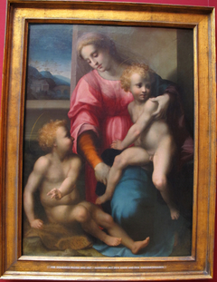 Madonna and Child and St. John by Domenico Puligo