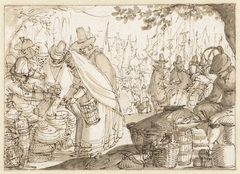 Marktscène by Claes Jansz. Visscher II