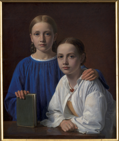 Meta Magdalene Hammerich and the Artist's Daughter Kristiane Konstantin Hansen by Constantin Hansen