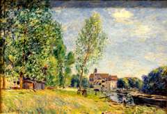 Moret, le chantier naval à Matrat by Alfred Sisley