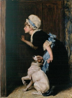 Mother Hubbard by Briton Riviere - Briton Riviere - ABDAG003926 by Briton Riviere