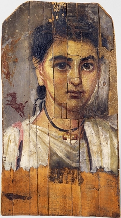 Mummy portrait of a boy by Anonymous