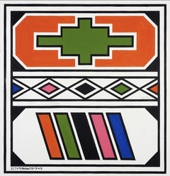 Ndebele Abstract by Esther Mahlangu