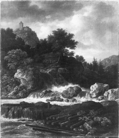 Nordische Gebirgslandschaft mit Wasserfall by Jacob van Ruisdael