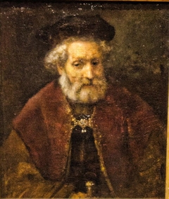 Old man with a beard and beret by Rembrandt