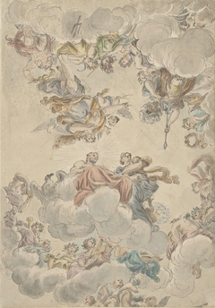 Ontwerp voor een plafond met het huwelijk van Jupiter en Juno by Petrus Norbertus van Reysschoot