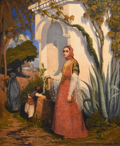 Oriental woman at the fountain by Théodore Frère